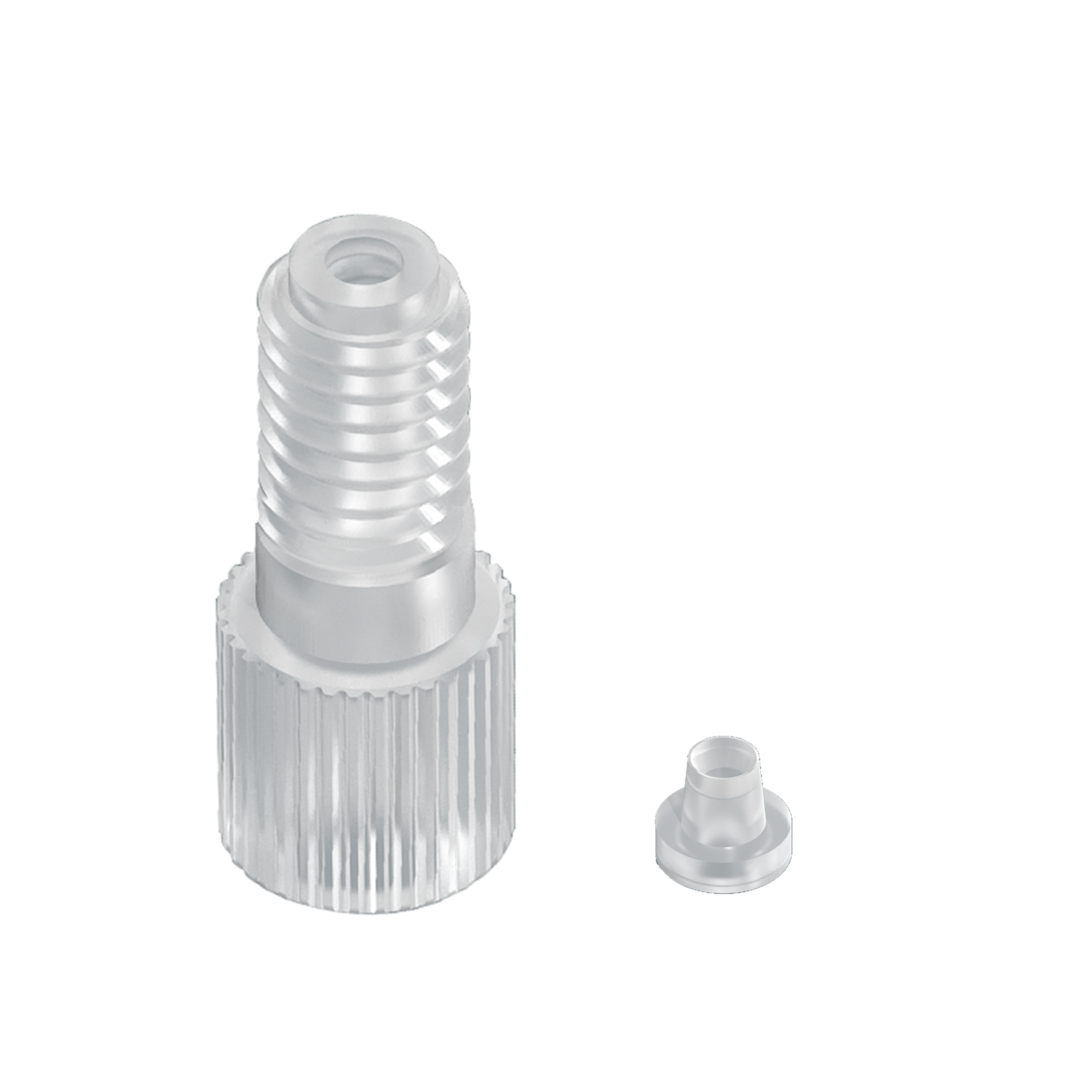 外径2.0 mm PP倒锥接头两件套(1/4-28)