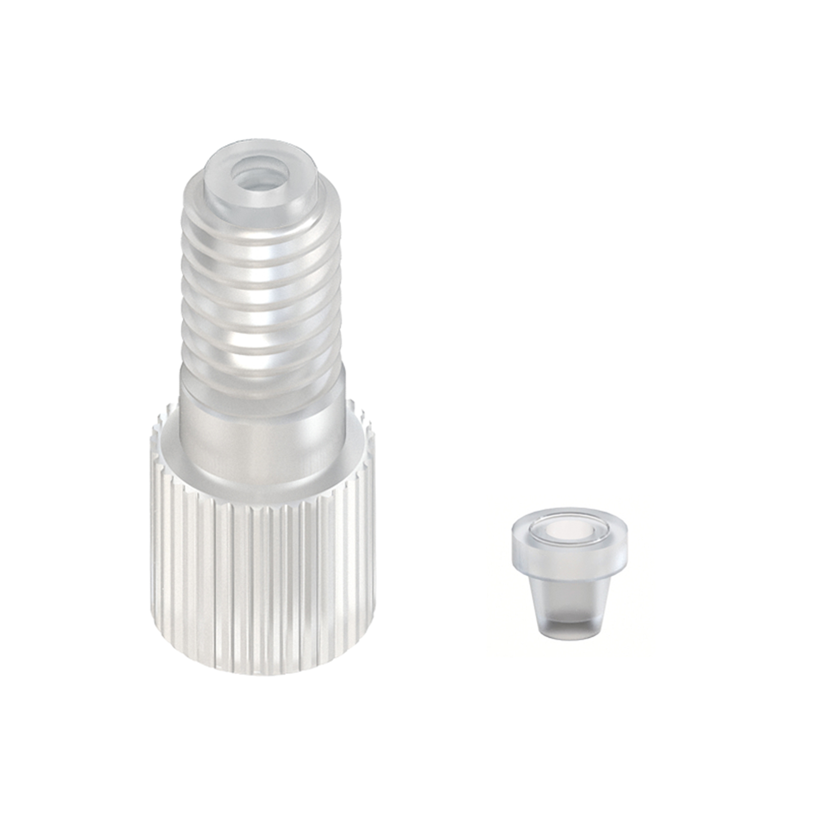 外径1.6 mm PP倒锥接头两件套(1/4-28)